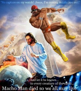 Randy Savage vs. Jesus Christ in the Rumble in the Rapture